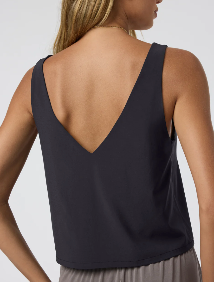Vuori Villa Cropped Tank Black