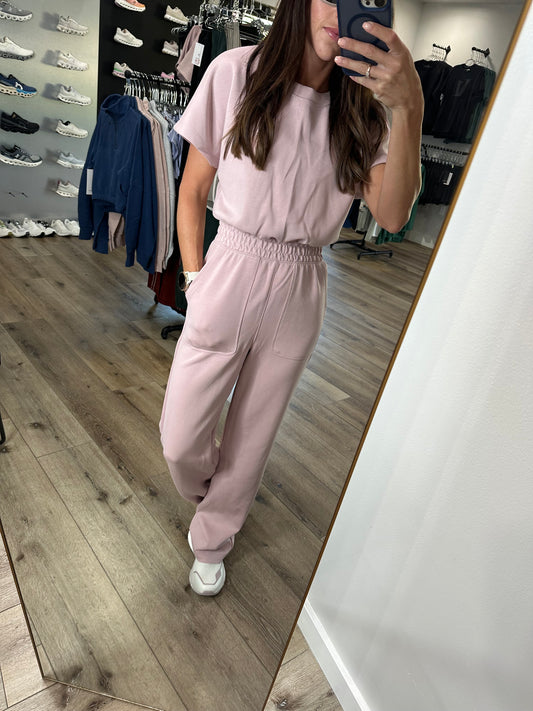 Scuba Jumpsuit Mauve