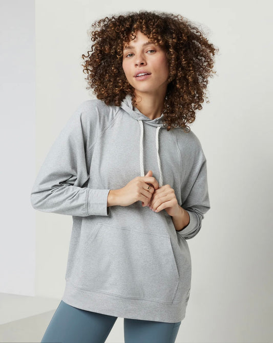 Vuori W Halo Oversized Hoodie Pale Grey Heather