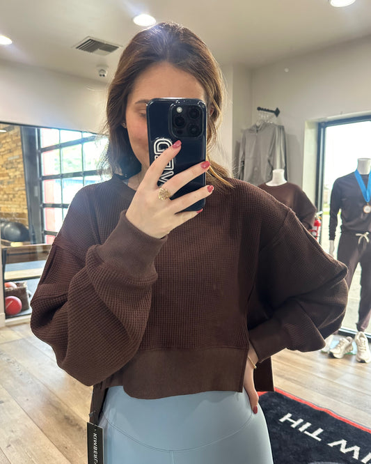 Waffled Pullover Chocolate
