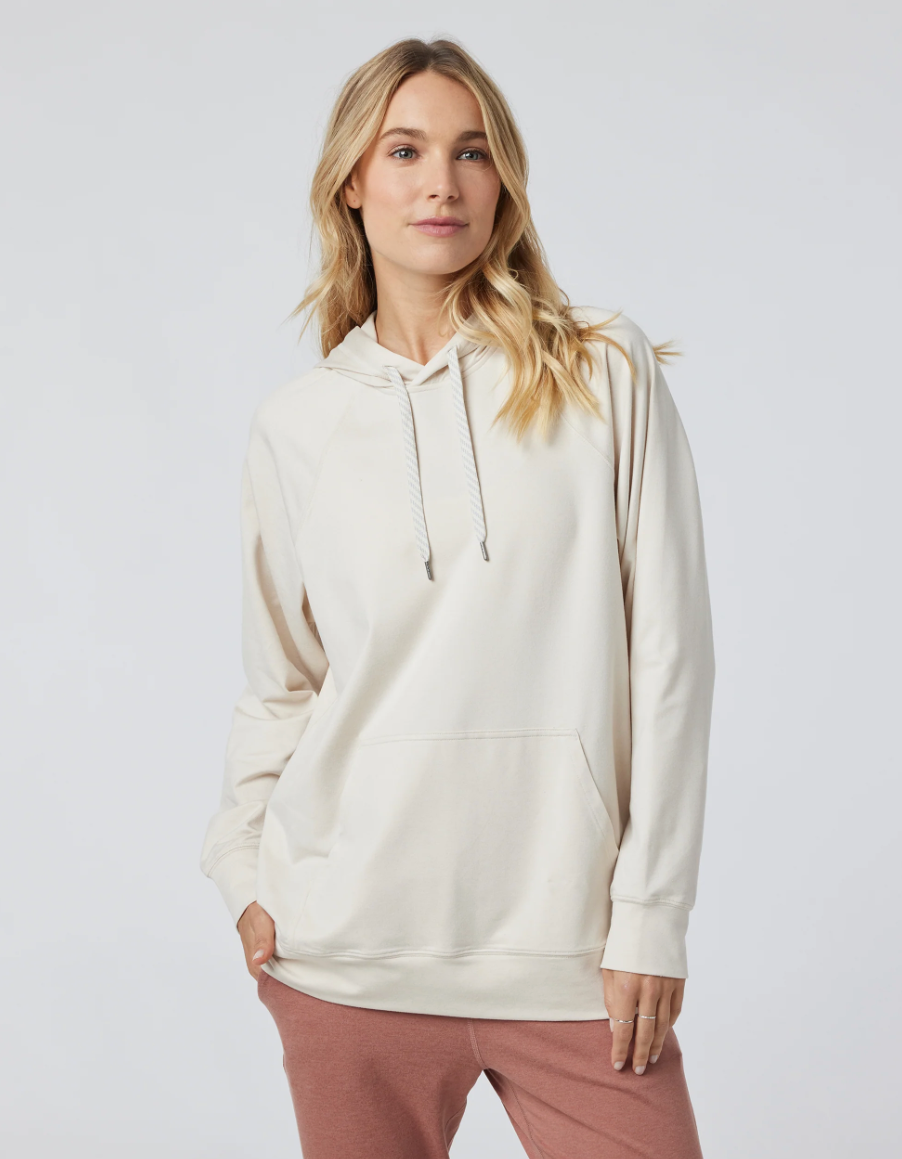 Vuori W Halo Oversized Hoodie Milkweed Heather