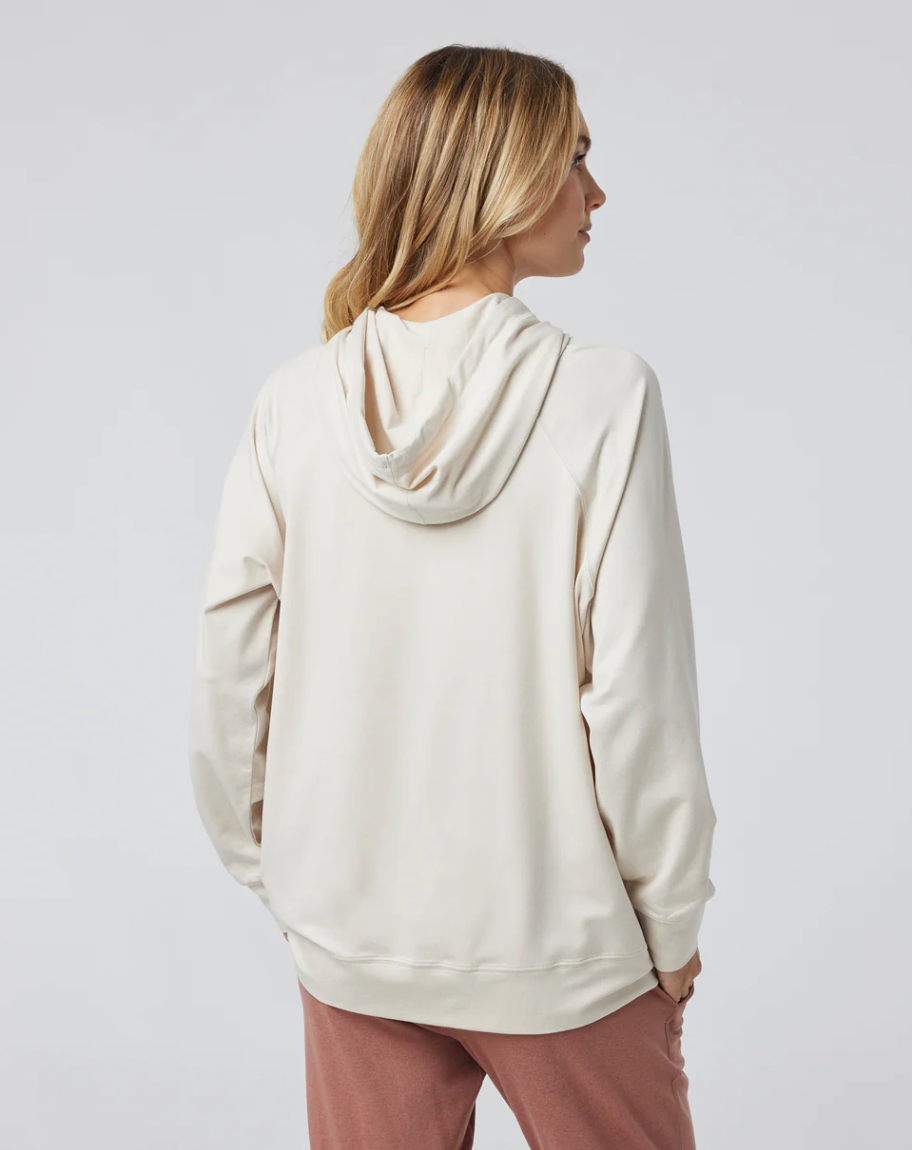 Vuori W Halo Oversized Hoodie Milkweed Heather