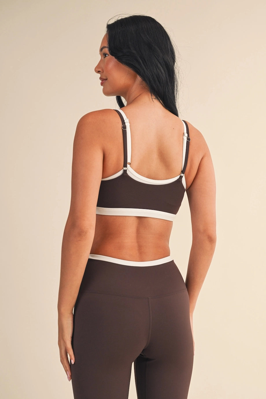 Chocolate Contrast Layered Bra Top